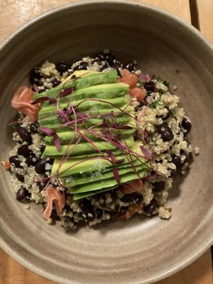 quinoa/bean salad  at Real Vegetal in Medellin