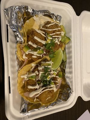 Cauliflower tacos  at Real Vegetal in Medellin