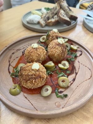 arancini  at Real Vegetal in Medellin