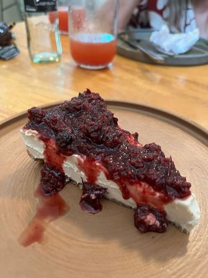 Cheese cake at Real Vegetal in Medellin