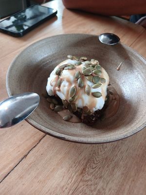 Brownie con helado, 10/10, deliciosoooo at Real Vegetal in Medellin