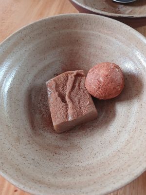 Natilla con buñuelo (solo por el mes de diciembre), 8/10 at Real Vegetal in Medellin