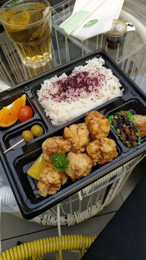 Fried tofu bento 🍱 at Somenoya in Barcelona
