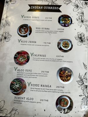 Menu  at Little Govinda's in Ao Nang