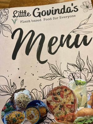 Menu at Little Govinda's in Ao Nang