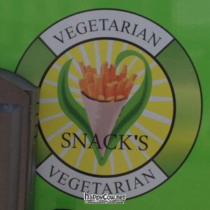 sign at Vegetarian Snacks Food Truck in Copenhagen