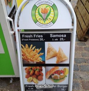 new menu at Vegetarian Snacks Food Truck in Copenhagen