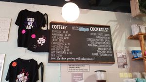 Drinks menu at The Glitch in South East London