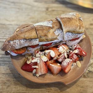Strawberry baguette  at Ksana 크샤나 in Busan