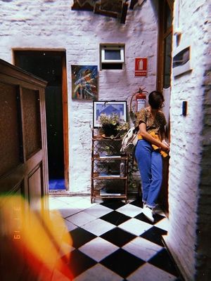 Pasillo at Casa Vegana in Montevideo