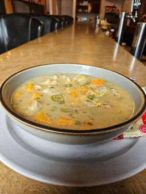 Pumpkin & Dumpling Soup Special at The Trailhead Public House and Eatery in Moab
