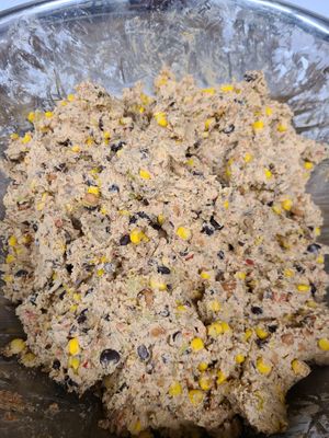 Vegan Bean Burger in the works Part 2 at The Trailhead Public House and Eatery in Moab