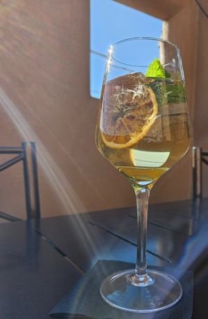 Patio Sips at The Trailhead Public House and Eatery in Moab