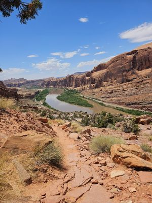 A favorite trail leading to the Trailhead at The Trailhead Public House and Eatery in Moab