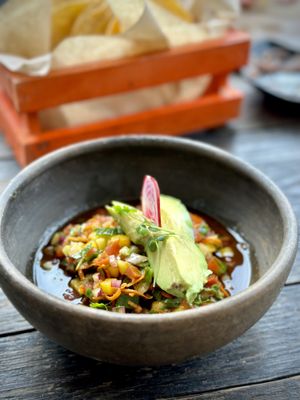 Ceviche Veggie with Habanero Ash  at Xecora Gastronomia Urbana in Downey