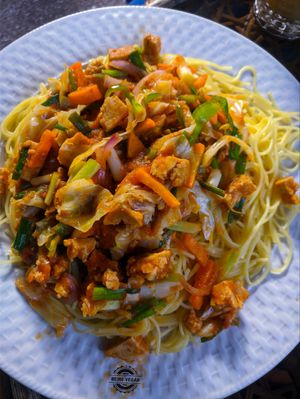 I really enjoyed their food. So delicious and I heard the make their food with fresh produce from their farm. #Veganuary at Baobab House in Cape Coast