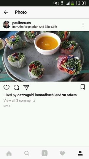 imm aim  at Imm Aim Vegetarian and Bike Cafe in Chiang Mai