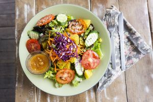 Sweet potato salad. at Imm Aim Vegetarian and Bike Cafe in Chiang Mai