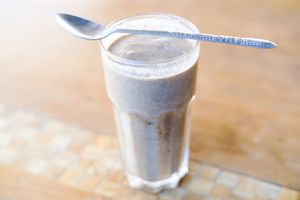 Banana mocha. at Imm Aim Vegetarian and Bike Cafe in Chiang Mai