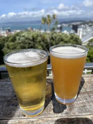 Beers with a view   at Cable Top Eatery in Wellington