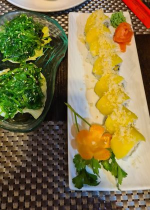 Tempura con mango, very good California roll! at Miss Asia in Gran Canaria
