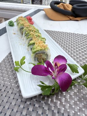 Faux chicken tempura sushi    at Miss Asia in Gran Canaria