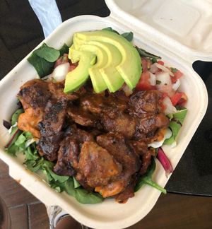 bbq protein bowl  at Blondies Vegan Proteins + Cafe Hawaii in Honolulu