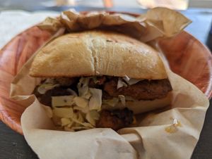 BBQ Sandwich at Blondies Vegan Proteins + Cafe Hawaii in Honolulu