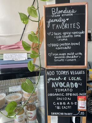 Favorites and specials  at Blondies Vegan Proteins + Cafe Hawaii in Honolulu