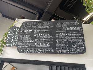 Menu!  at Blondies Vegan Proteins + Cafe Hawaii in Honolulu