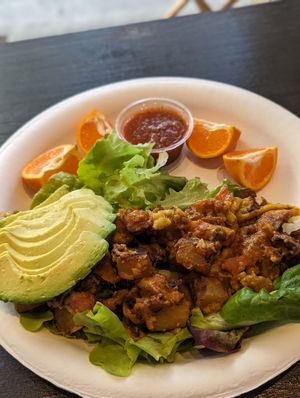 Breakfast Platter at Blondies Vegan Proteins + Cafe Hawaii in Honolulu
