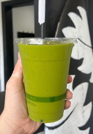 MADE TO ORDER NO ADDED SUGAR VEGAN SMOOTHIES: PICTURE SHOWS BLONDIES VEGAN IMMUNITY SMOOTHIE at Blondies Vegan Proteins + Cafe Hawaii in Honolulu