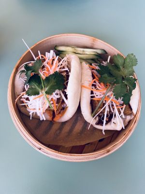 Bao buns vegan   at byvu in Munich