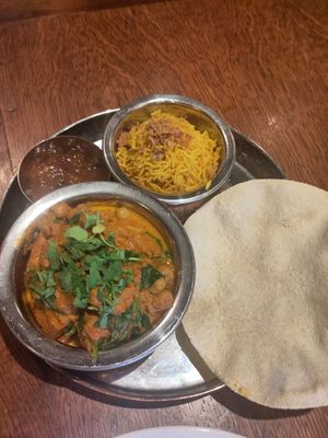 Chickpea and sweet potato curry at The Fishpool Inn in Delamere