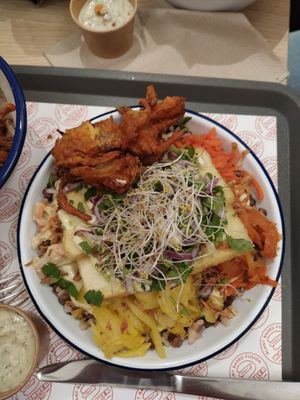 Spicy tofu bowl at GORYA in Brussels