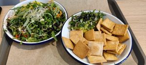 Wonder salad, peas and coriander houmous at GORYA in Brussels