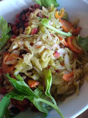 Roasted vegetables on farrow at STIR in Chattanooga