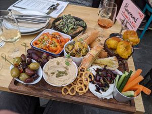 Mediterranean platter at Otto Champagneria & Beer Hall in Wellington