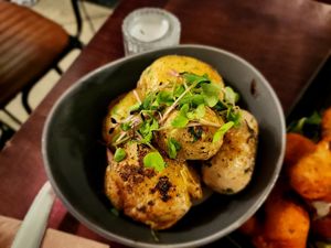 Smashed Potatoes at Otto Champagneria & Beer Hall in Wellington