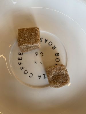 You can ask for sugar. They have brown sugar cubes like this.  at mtl cafe & bakery in Seoul