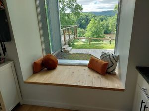 Just off the kitchen at Woodstock Farm Sanctuary in High Falls