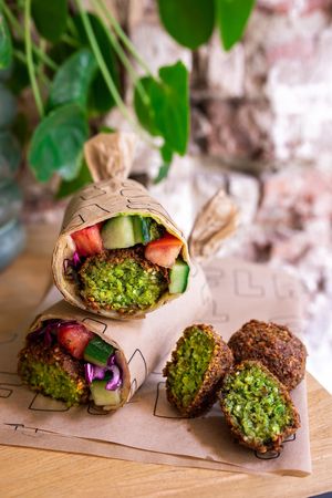 Falafel wrap at FLFL Nijmegen in Nijmegen