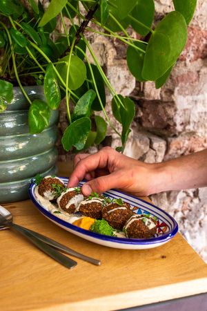 Falafel balls at FLFL Nijmegen in Nijmegen