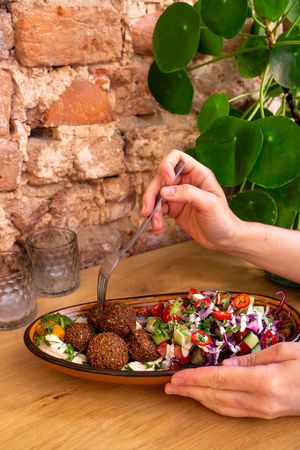 Falafel salad at FLFL Nijmegen in Nijmegen