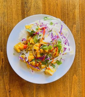Tofu Curry  at Janelle's Vegan Kitchen in Amherst