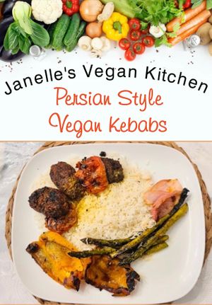 Persian Style Kebabs  at Janelle's Vegan Kitchen in Amherst