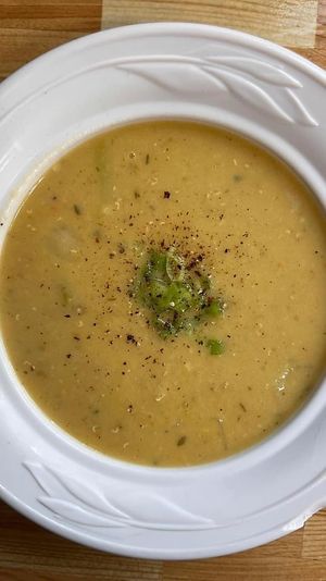 Creamy Lentil Soup  at Janelle's Vegan Kitchen in Amherst
