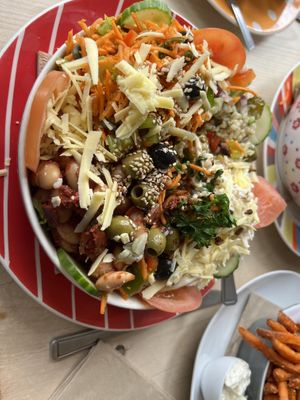 Tucan Salad - Big!  at Toucan Cafe in Minehead