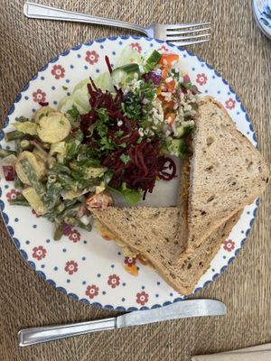 Sandwich with a.o. Falafal  at Toucan Cafe in Minehead