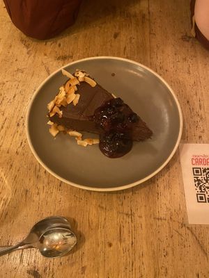 Amazing vegan chocolate cake  at Cardamomo in Salta